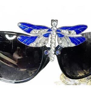 Royal Blue Dragonfly Sunglasses